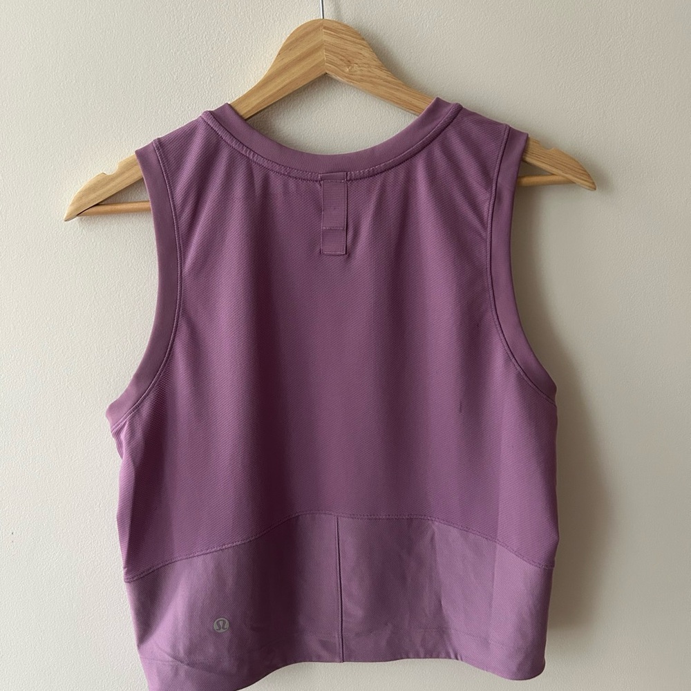 Lululemon Athletic Crop Tank Top - Lavender - Women’s S - Picture 2 of 4